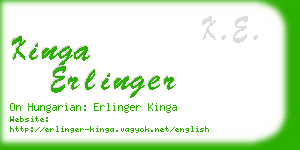 kinga erlinger business card